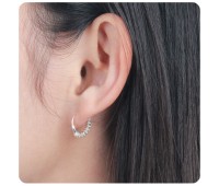 Silver Hoop Earring HO-1505